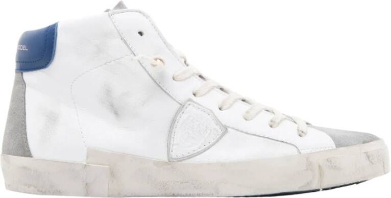 Philippe Model Vintage leren sneakers met spiegeleffect White Heren