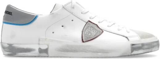 Philippe Model Witte lage top sneakers met asymmetrische band White Heren