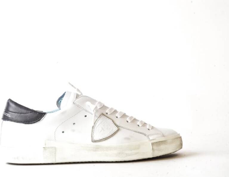 Philippe Model Wit Zwart Sneakers Stijlvol en Comfortabel White