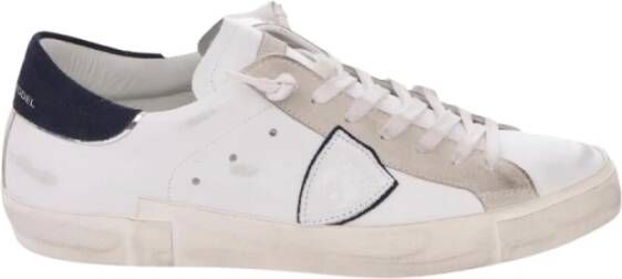 Philippe Model Witte Marineblauwe Sneakers Ronde Neus Ontwerp White - Foto 2