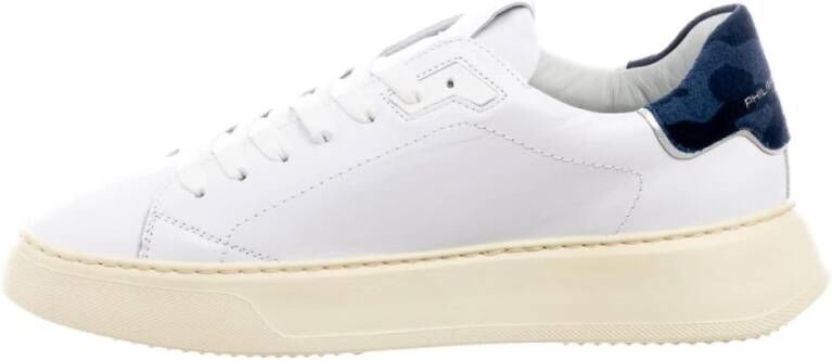 Philippe Model Temple LOW MAN Sneakers Man Blanc Bleu MIINTO b45b98c4853f4c1def29 Wit Heren - Foto 3
