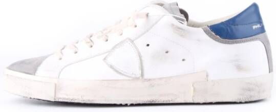 Philippe Model Witte lage top sneakers met asymmetrische band White