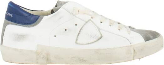 Philippe Model Witte lage top sneakers met asymmetrische band White Heren