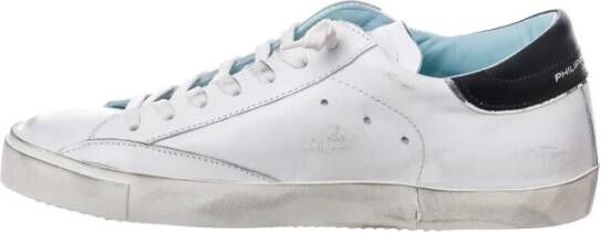 Philippe Model Witte lage top sneakers met verontrustende details White