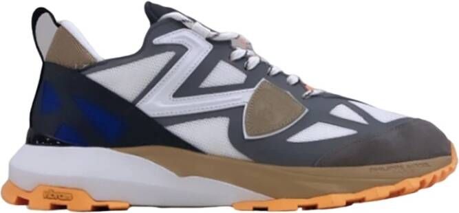 Philippe Model Stijlvolle Nylon Leren Sneakers voor Heren Grijs Heren - Foto 2