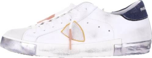 Philippe Model Witte Sneakers Regular Fit Geschikt voor Alle Temperaturen 100% Leer White Heren