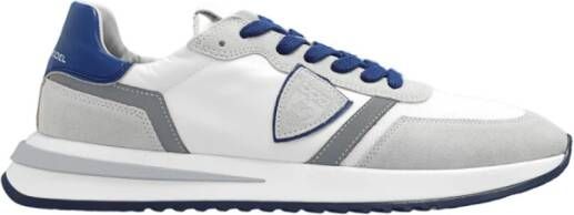 Philippe Model Tropez 2.1 Low Mondial Pop Wit Blauw Sneakers White Heren