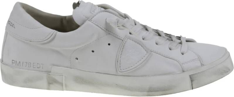 Philippe Model Witte Sneakers met Uniek Ambachtelijk Ontwerp White Heren