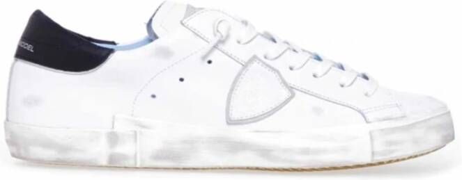 Philippe Model Wit Zwart Sneakers Stijlvol en Comfortabel White