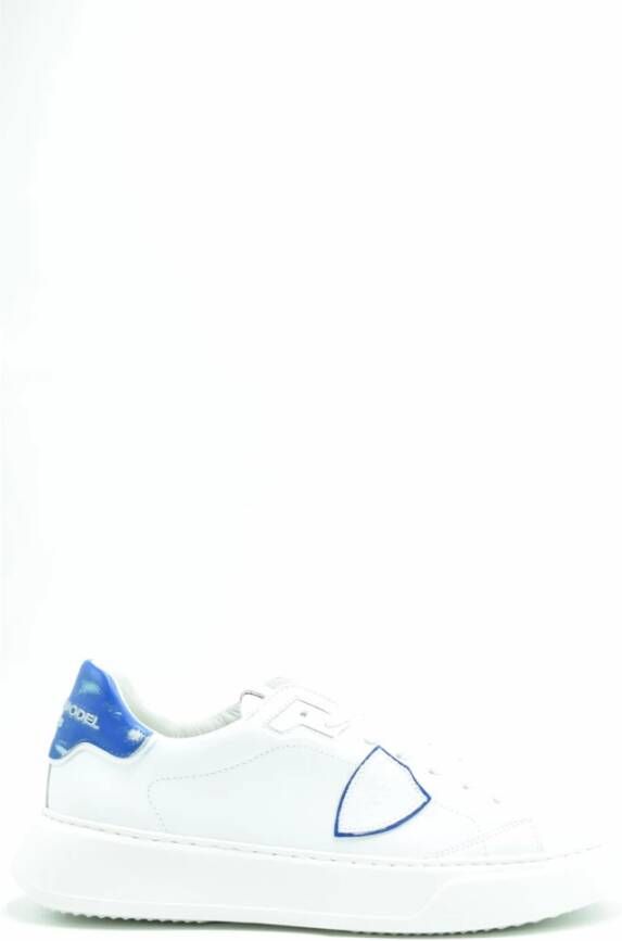 Philippe Model Witte Leren Sneakers met Oversized Zool White Heren