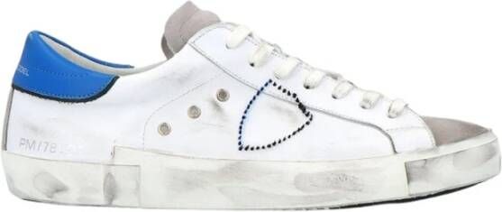 Philippe Model Witte lage top sneakers met asymmetrische band White