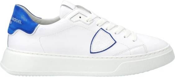 Philippe Model Witte Leren Sneakers met Oversized Zool White Heren
