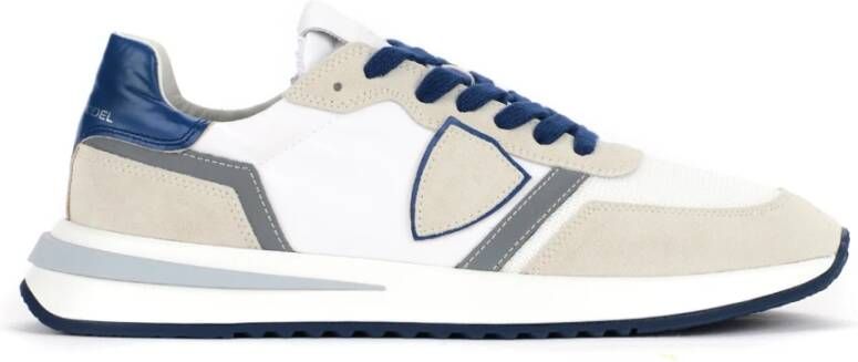 Philippe Model Tropez 2.1 Low Mondial Pop Wit Blauw Sneakers White Heren