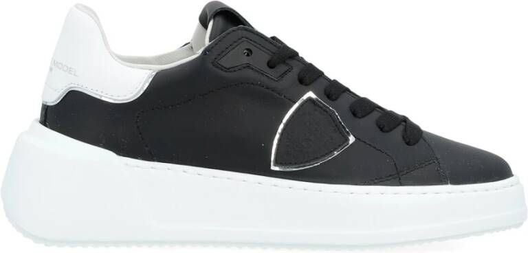 Philippe Model Tres Temple Sneakers: Schone vormen Italiaanse materialen Black Dames