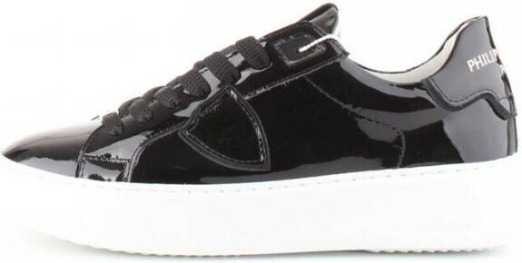 Philippe Model Zwarte Temple Sneakers met Logo Plaque Zwart Dames
