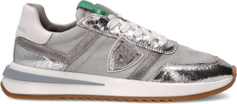 PHILIPPE MODEL Lage Sneakers Dames Tropez 2.1 Low Maat: 42 Materiaal: Leer Kleur: Zilver - Foto 3
