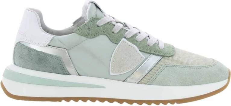 Philippe Model Sneakers Dames Lage sneakers Damesschoenen Canvas Tropez 2.1 led Groen