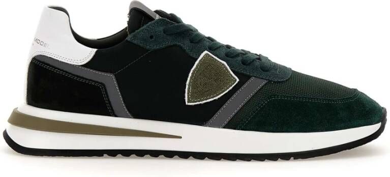 Philippe Model Stijlvolle groene sneakers voor heren Green Heren