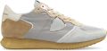 Philippe Model Stijlvolle lage top sneakers in grijs bruin en wit - Grijs