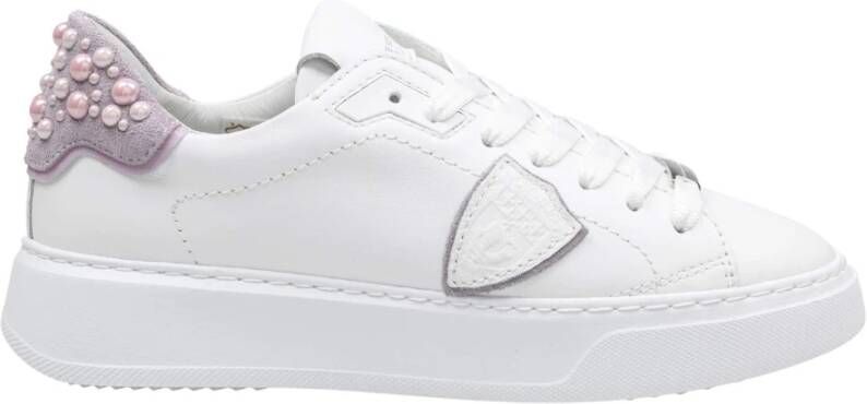 Philippe Model Stijlvolle leren sneakers met stenen