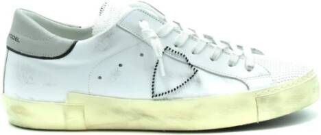 Philippe Model Stijlvolle leren sneakers voor heren White Heren
