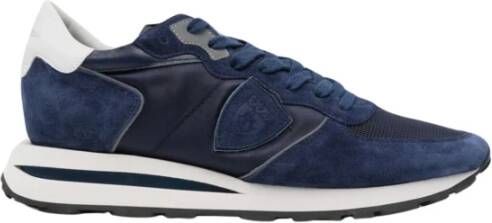 PHILIPPE MODEL Lage Sneakers Heren Tropez Haute Low Man Maat: 47 Materiaal: Suède Kleur: Blauw - Foto 3
