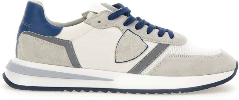 Philippe Model Tropez 2.1 Low Mondial Pop Wit Blauw Sneakers Multicolor Heren