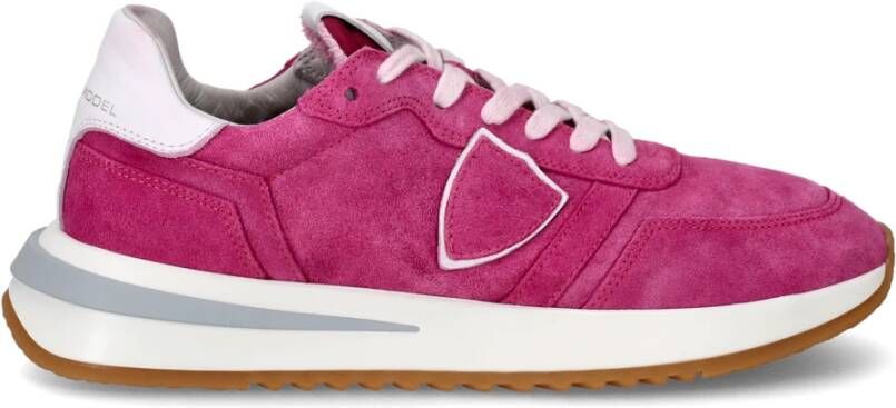 Philippe Model Tropez 2.1 Daim Lave Fucsia Sneakers Roze Dames