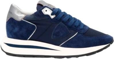 Philippe Model Stijlvolle Tropez Trainer Sneakers Blauw Dames