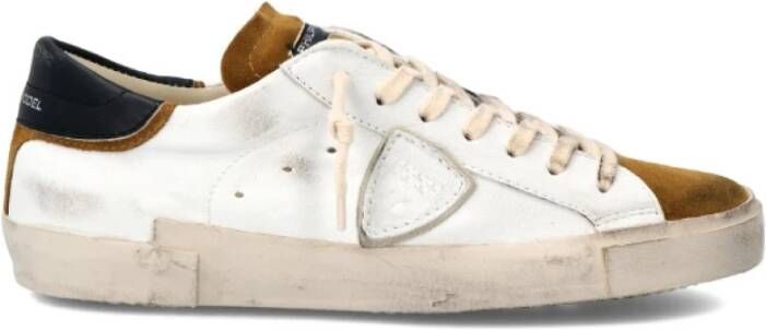 Philippe Model Prlu-Wx21 Sneakers met rubberen zool en vetersluiting White Heren