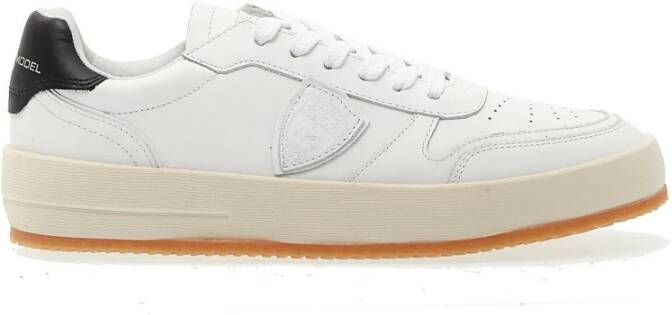 Philippe Model Stijlvolle Zwarte en Witte Sneakers White Heren