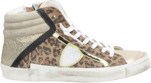 Philippe Model Suede and beige leather sneakers Beige Dames