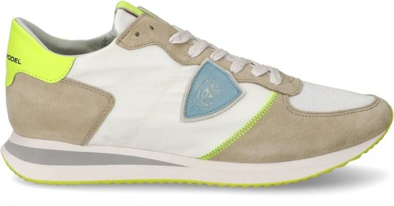 Philippe Model Suède Hardloopschoenen Trpx Stijl White Heren