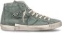 Philippe Model Suede High Top Sneaker Green Heren - Thumbnail 1