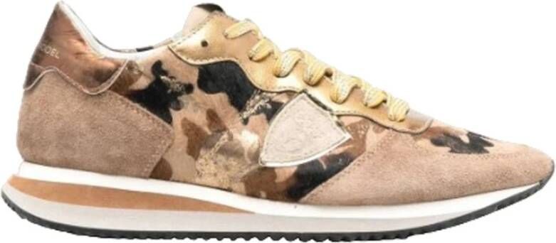 Philippe Model Trpx Sneaker Sporty-Chic Stijl Beige Dames