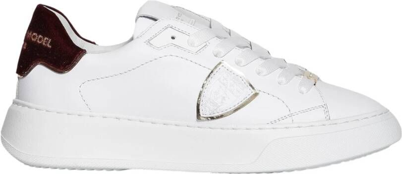 Philippe Model Tempel Leren Sneakers Wit Dames