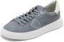 Philippe Model Blauwe Suède Lichtgewicht Sneakers Blue Heren - Thumbnail 9
