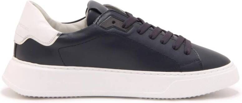 Philippe Model Zwart Wit Leren Sneakers Geheugen Inlegzool