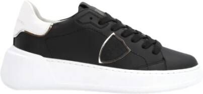 Philippe Model Tres Temple Sneakers: Schone vormen Italiaanse materialen Black Dames