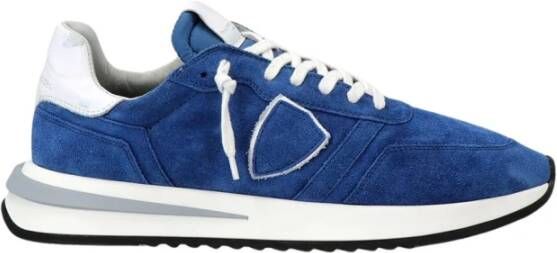 Philippe Model Tropez 2.1 Daim Lage Sneakers Blauw Heren