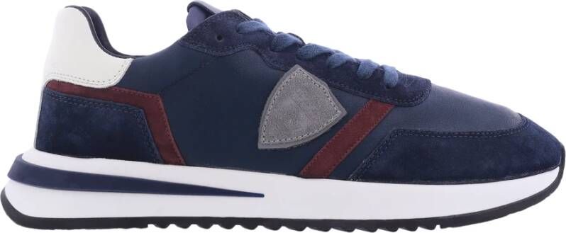 Philippe Model Heren Tropez 2.1 Sneaker Blauw Rood Blue Heren