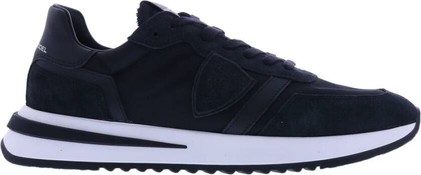 Philippe Model Zwarte Suède Leren Sneakers voor Mannen Black Heren