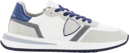 Philippe Model Tropez 2.1 Low Mondial Pop Wit Blauw Sneakers Multicolor Heren