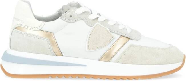 Philippe Model Tropez 2.1 Mondial Sneaker in wit met platina details White Dames