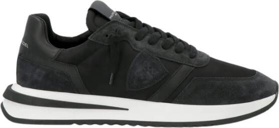 Philippe Model Zwarte Suède Leren Sneakers voor Mannen Black Heren