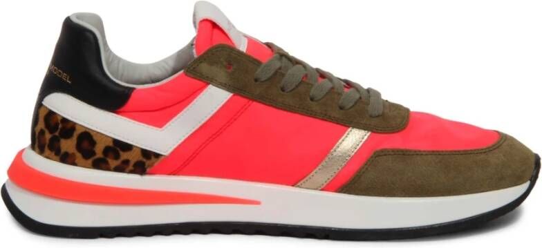 Philippe Model Tropez 2.1 Animalier Pop Sneakers Roze Dames