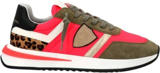 Philippe Model Tropez 2.1 Animalier Pop Sneakers Roze Dames