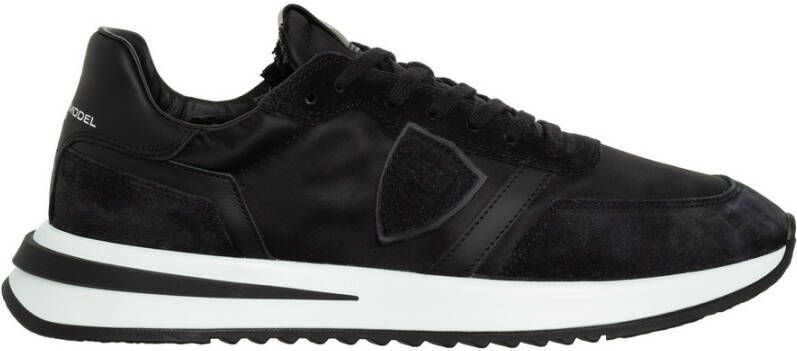 Philippe Model Zwarte Suède Leren Sneakers voor Mannen Black Heren