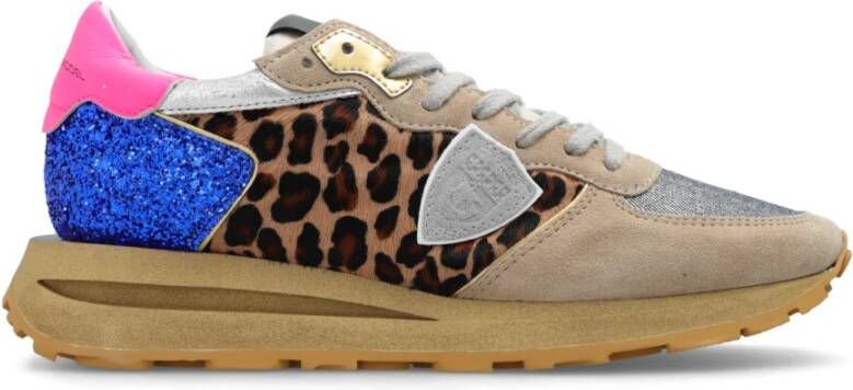 Philippe Model Beige Sneakers met Vintage-geïnspireerd Ontwerp Multicolor Dames