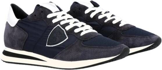 Philippe Model men's shoes suede trainers sneakers Trpx Blauw Heren